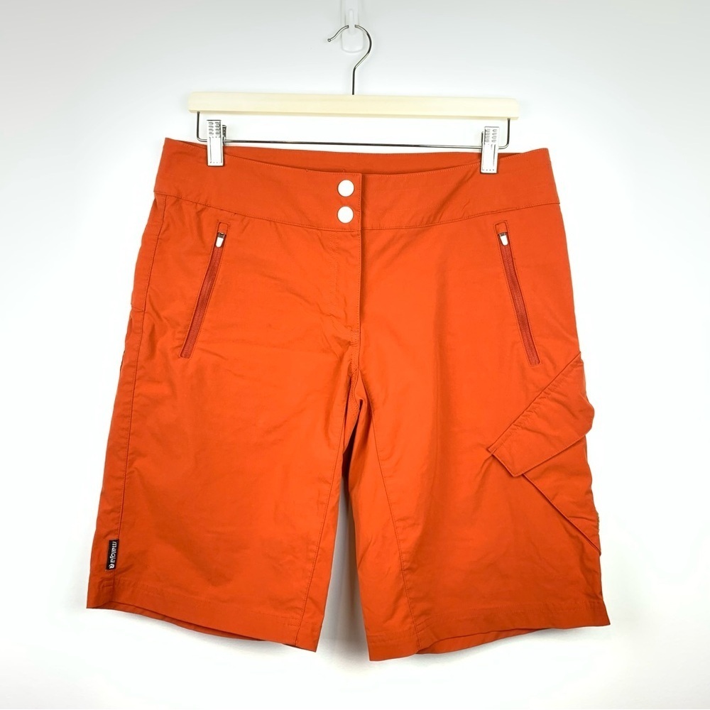 Maloja Shorts Orange Pockets Size Medium Adjustable Waist KarimaM Comfortable